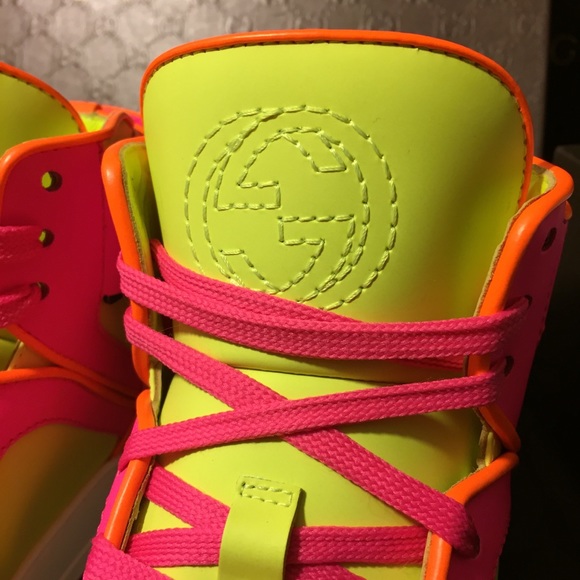 Gucci Women’s Neon Hightops - Picture 4 of 8